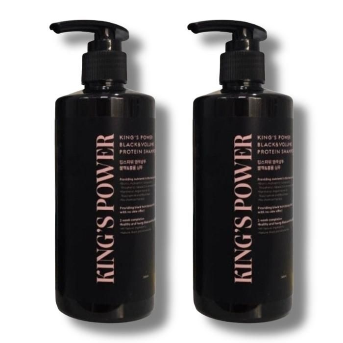 킹스파워 염색 샴푸 블랙 앤 볼륨 샴푸 300ml 2개