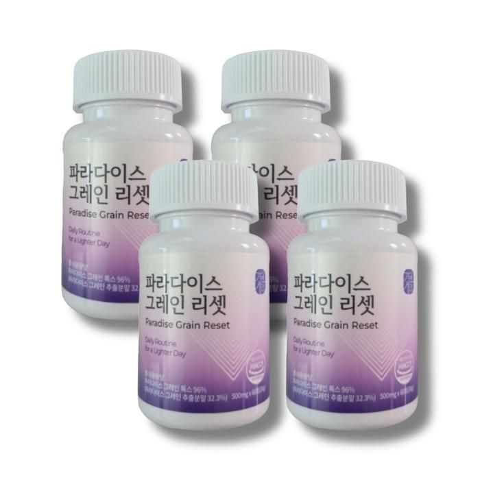 파라다이스 그레인 리셋 500mg 60정 4개