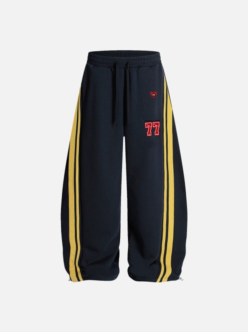 엘프릭 에덴 Stripe Baggy Barrel Sweatpants 트레이닝 팬츠 AE25CPQ31096-01DBLU