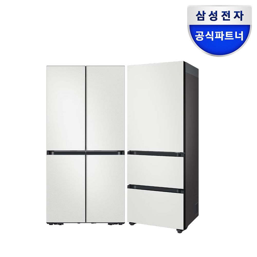삼성전자 삼성 비스포크 키친핏 냉장고 김치냉장고 세트 RM70F63R2A+RQ33DB74D2AP01 올코타화이트