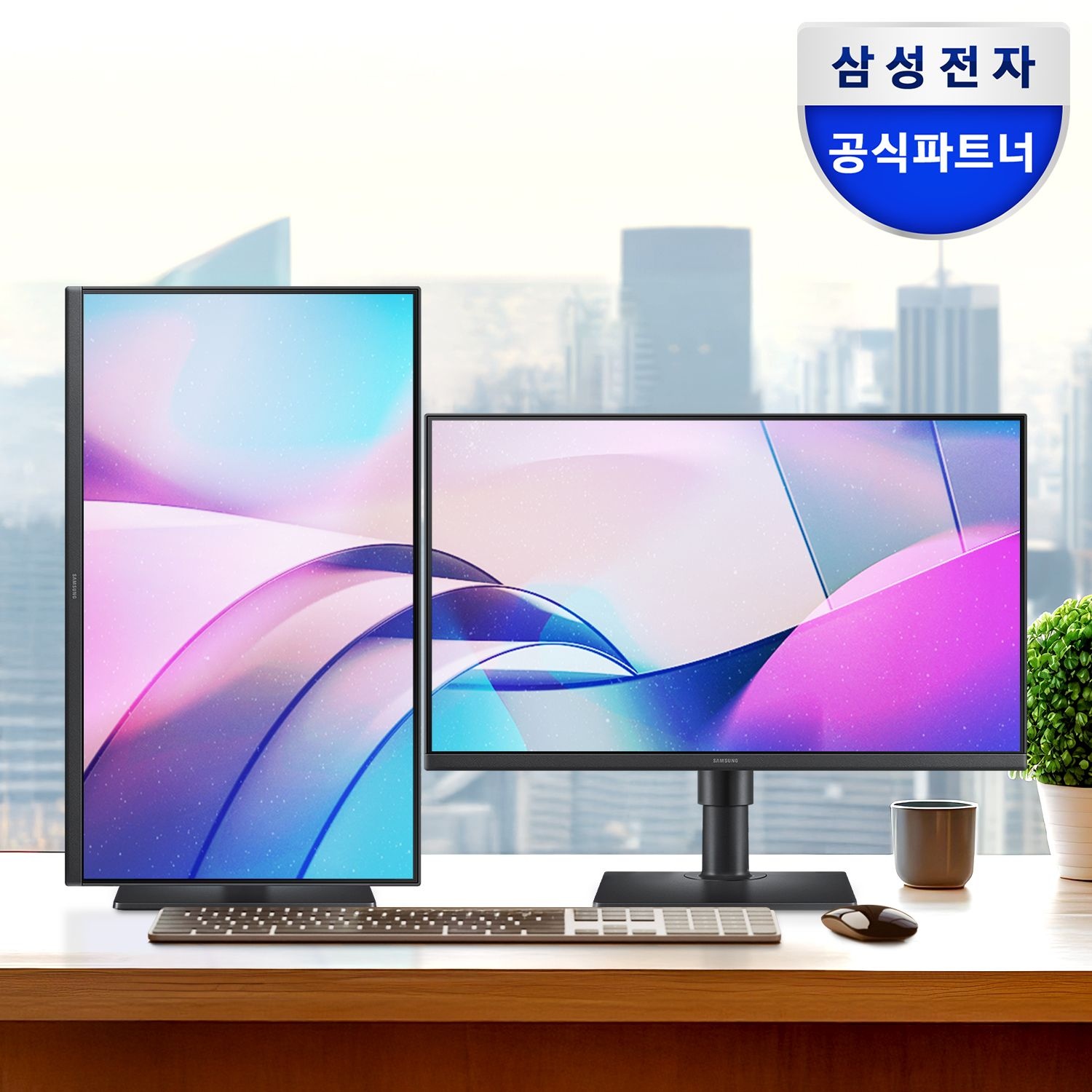 [오늘출발] 삼성전자 피벗 모니터 68.6cm(27인치) S27D400 컴퓨터 모니터 FHD IPS 100Hz 세로 높이조절