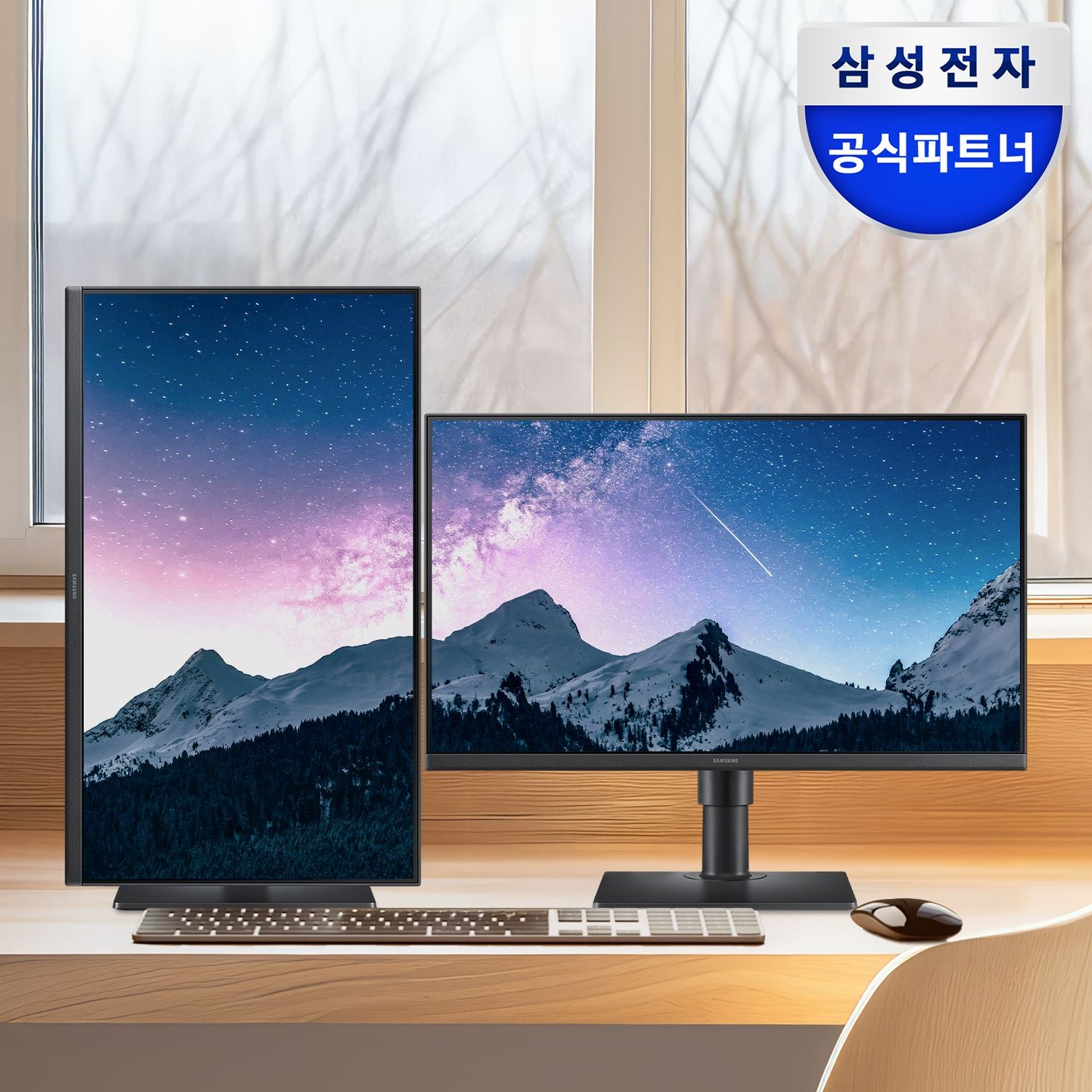 [오늘출발] 삼성전자 피벗 모니터 54.6cm(22인치) S22D400 컴퓨터 모니터 FHD IPS 100Hz 세로 높이조절
