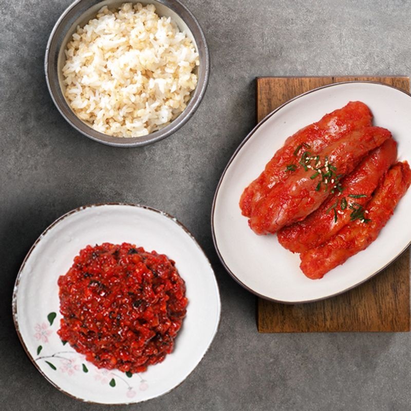 [설해담] 비빔낙지젓 500g + 명란젓 500g