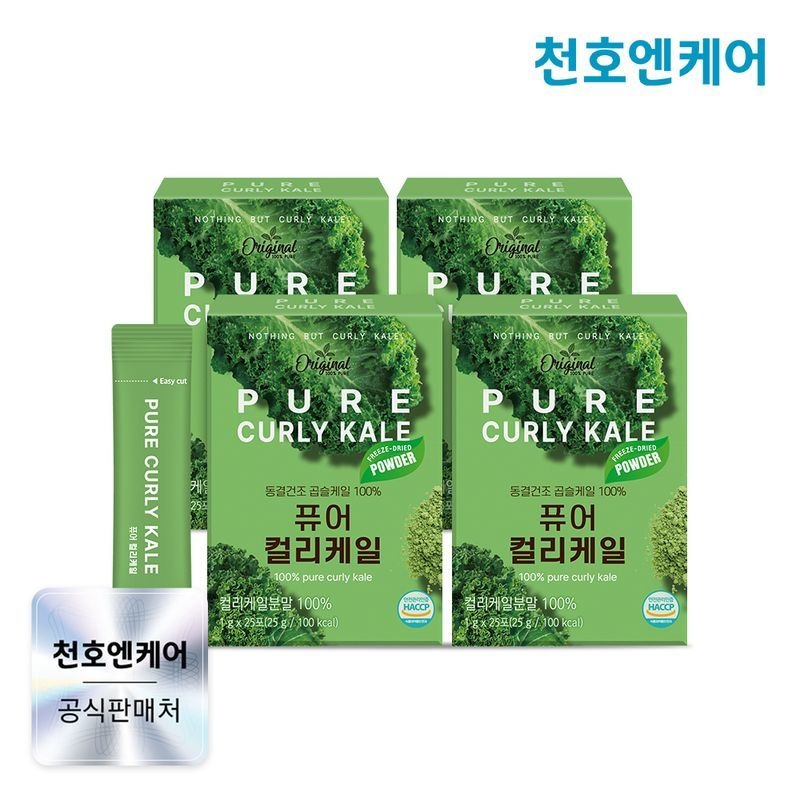 [천호엔케어] 퓨어 컬리케일 1g 25포 x 4박스