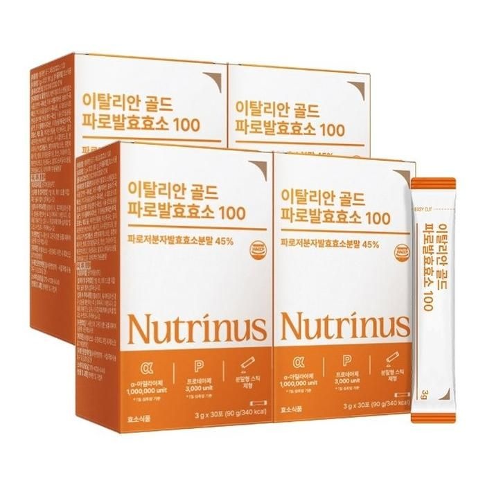 뉴트리너스 이탈리안 골드 파로 발효 효소 100 (3g x 30포) 4박스