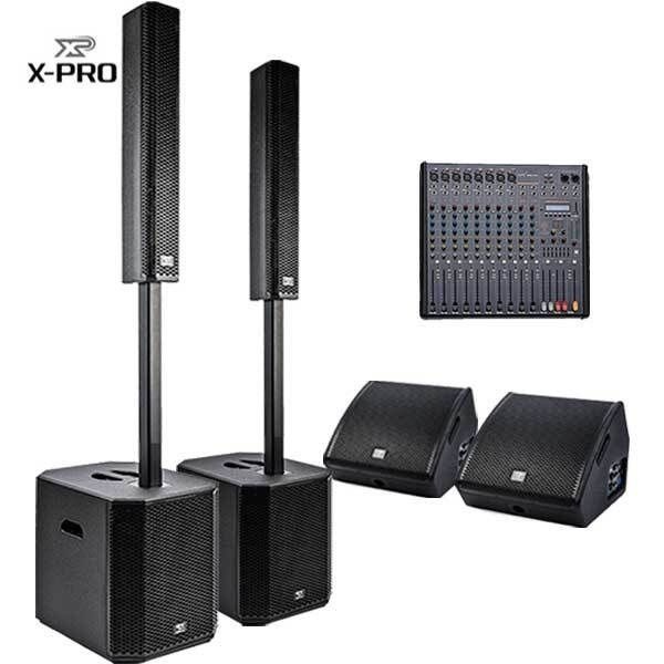 X-PRO XT-PRO패키지 XT-PRO12.1 XM-PRO120M WMX1210F컬럼어레이2세트3600W모니터스피커2개1400W12채널믹서 4095758