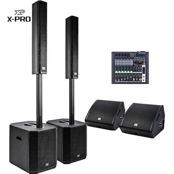 X-PRO XT-PRO패키지 XT-PRO12.1 XM-PRO120M BKG80컬럼어레이2세트3600W모니터스피커2개1400W8채널믹서 4095756
