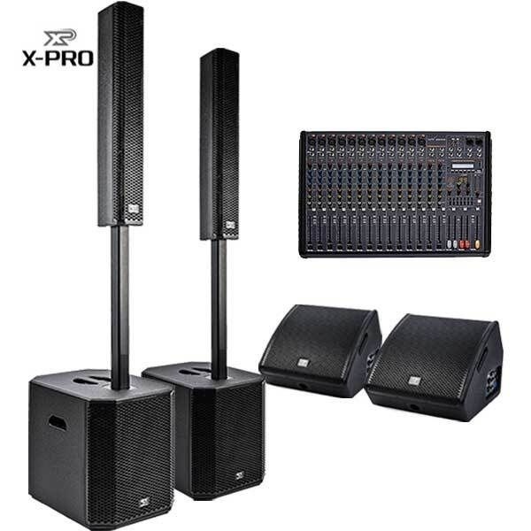 X-PRO XT-PRO패키지 XT-PRO12.1 XM-PRO120M BKG160컬럼어레이2세트3600W모니터스피커2개1400W16채널믹서 4095754