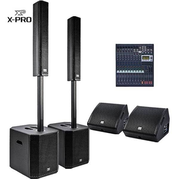 X-PRO XT-PRO패키지 XT-PRO12.1 XM-PRO120M BKG120컬럼어레이2세트3600W모니터스피커2개1400W12채널믹서 4095752