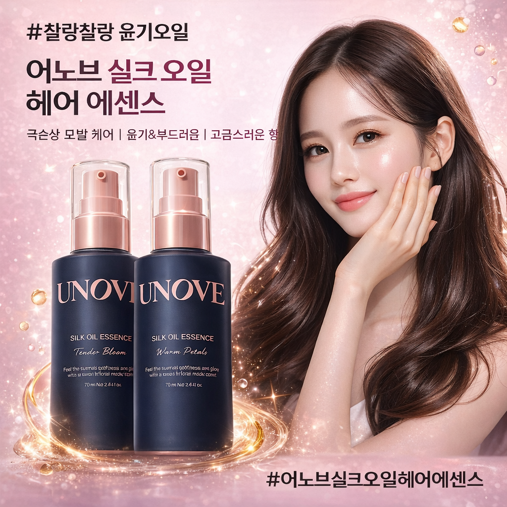 어노브 실크 오일 헤어 에센스 70ml 2개 텐더볼룸, 웜페탈 택 1