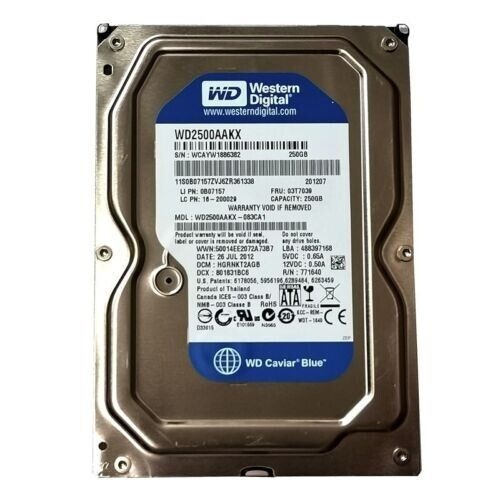 웨스턴 디지털 Caviar 블루 250GB Internal 7200RPM 3.5 (WD2500AAKX) HDD 하드디스크[세금포함] [정품] 컴퓨터 PC 노트북 데스크