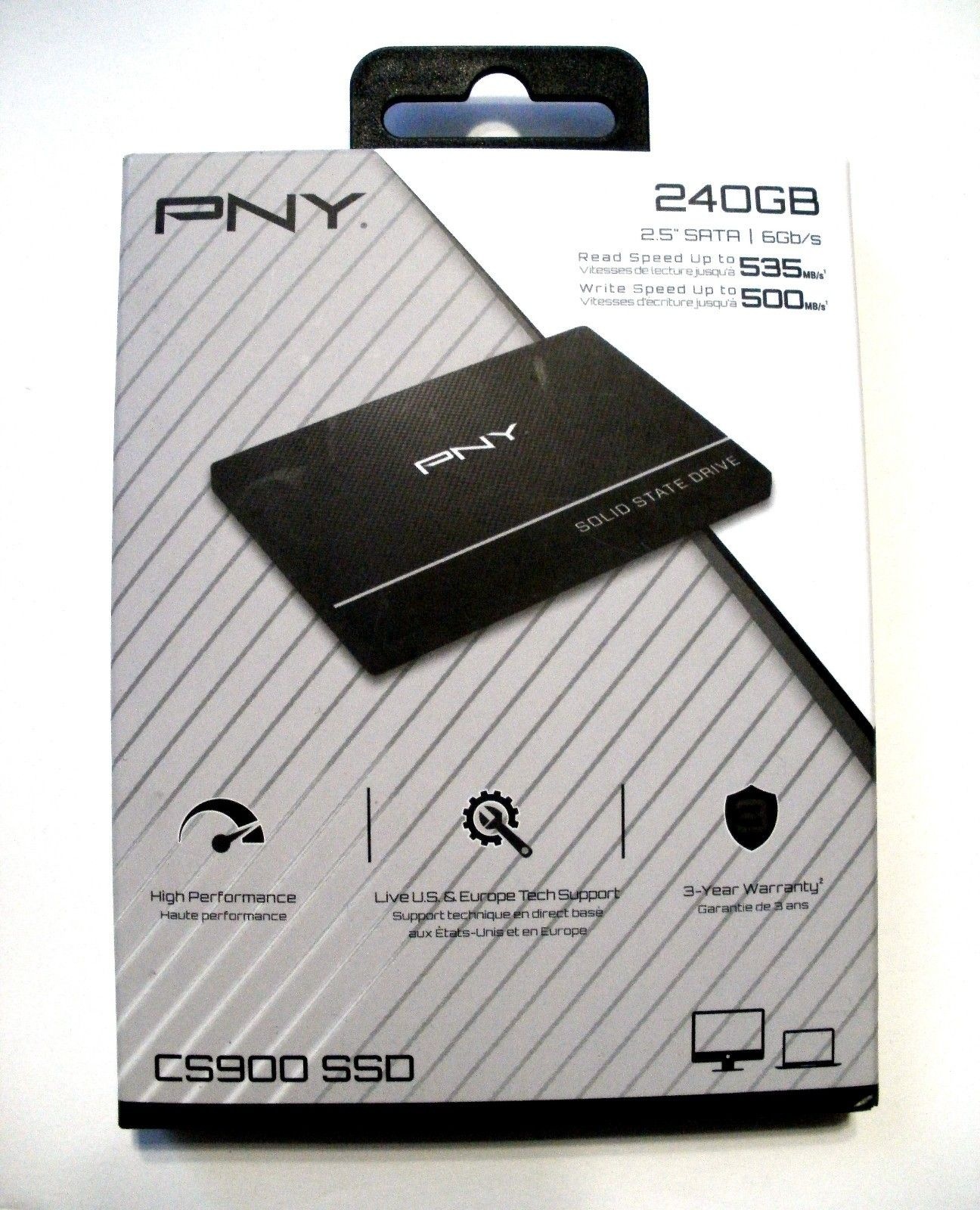 PNY NEW / CS900 SATA III Internal 240GB 2.5 Inch SSD 솔리드 스테이트 드라이브[세금포함] [정품] (SSD [정품]7CS900-240-RB) [정품]7C