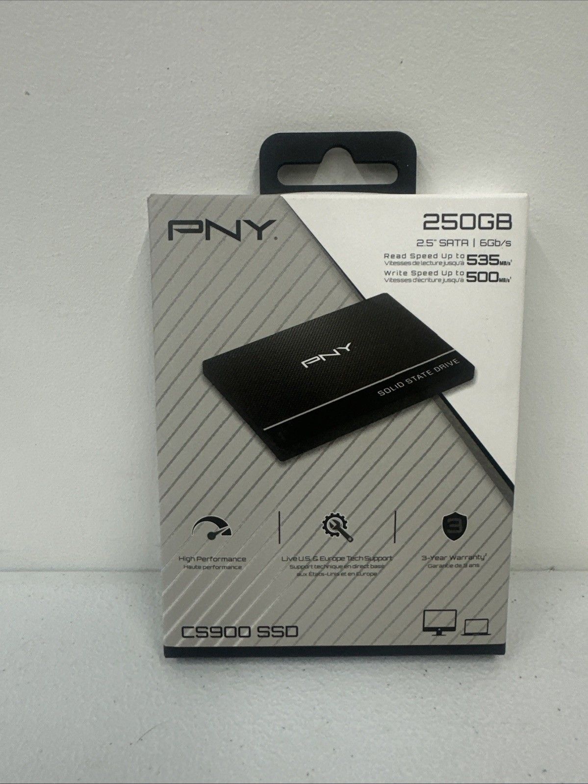 PNY CS900 250GB 2.5 Inch SATA III SSD 솔리드 스테이트 드라이브[세금포함] [정품] Internal -- Free Shipp [정품]7CS900-250-RB 3510390