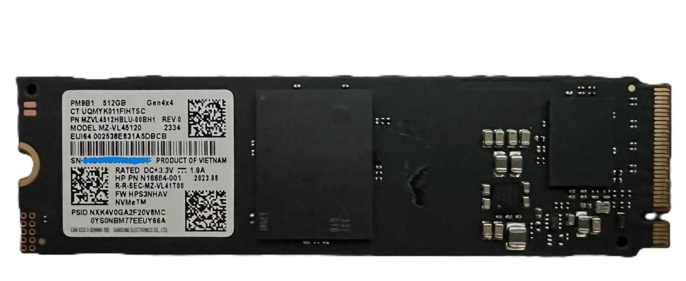 삼성 SAMSUNG [세금포함] [정품] PM9B1 512GB M.2 2280 PCIe 4x4 NVMe SSD 솔리드 스테이트 드라이브[세금포함] Part #:MZVL4512HBLU 18