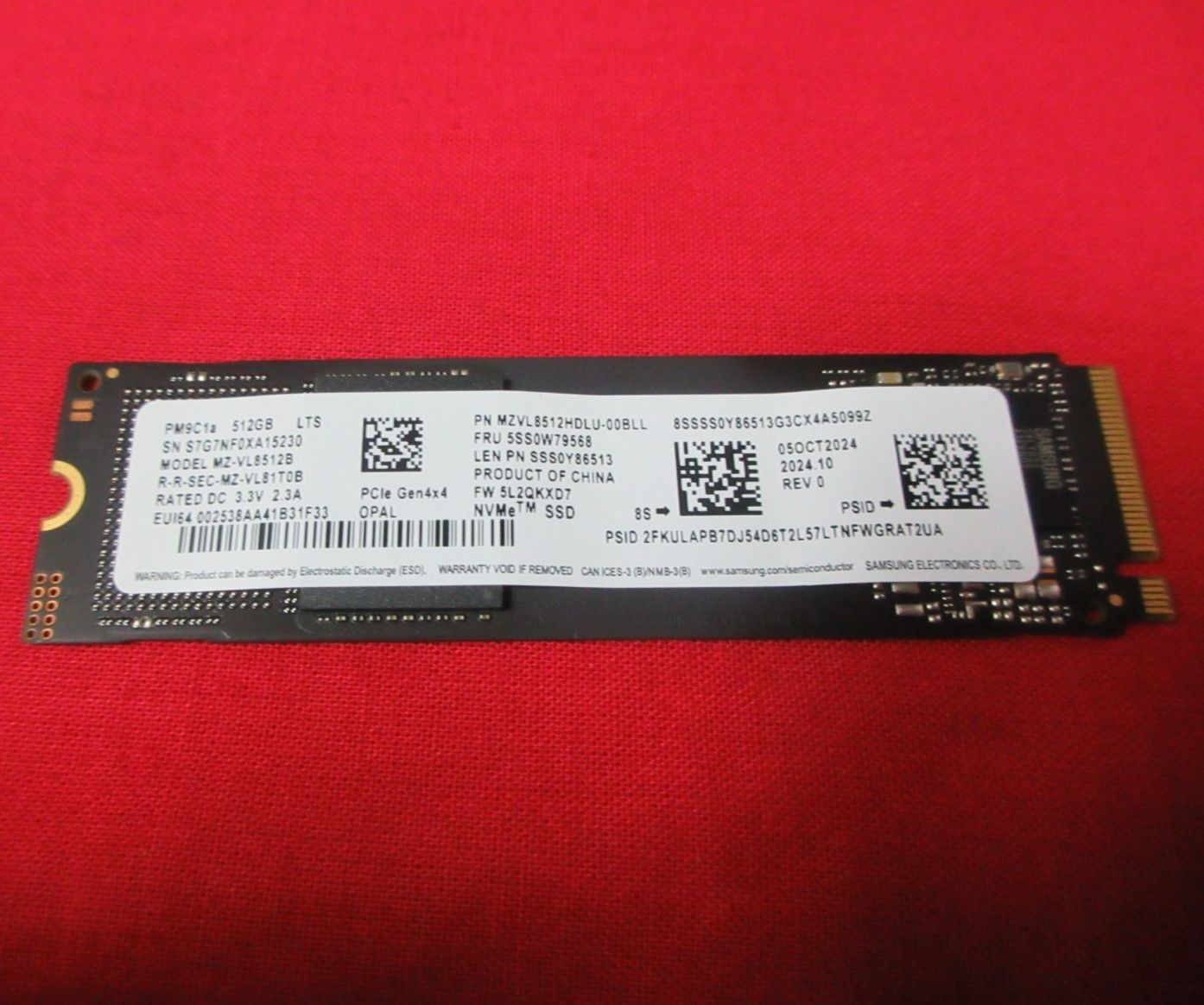 삼성 SAMSUNG [세금포함] [정품] 오리지날 PM9C1a 512GB SSD 솔리드 스테이트 드라이브[세금포함] MZVL8512HDLU-00BLL 3506779 3272