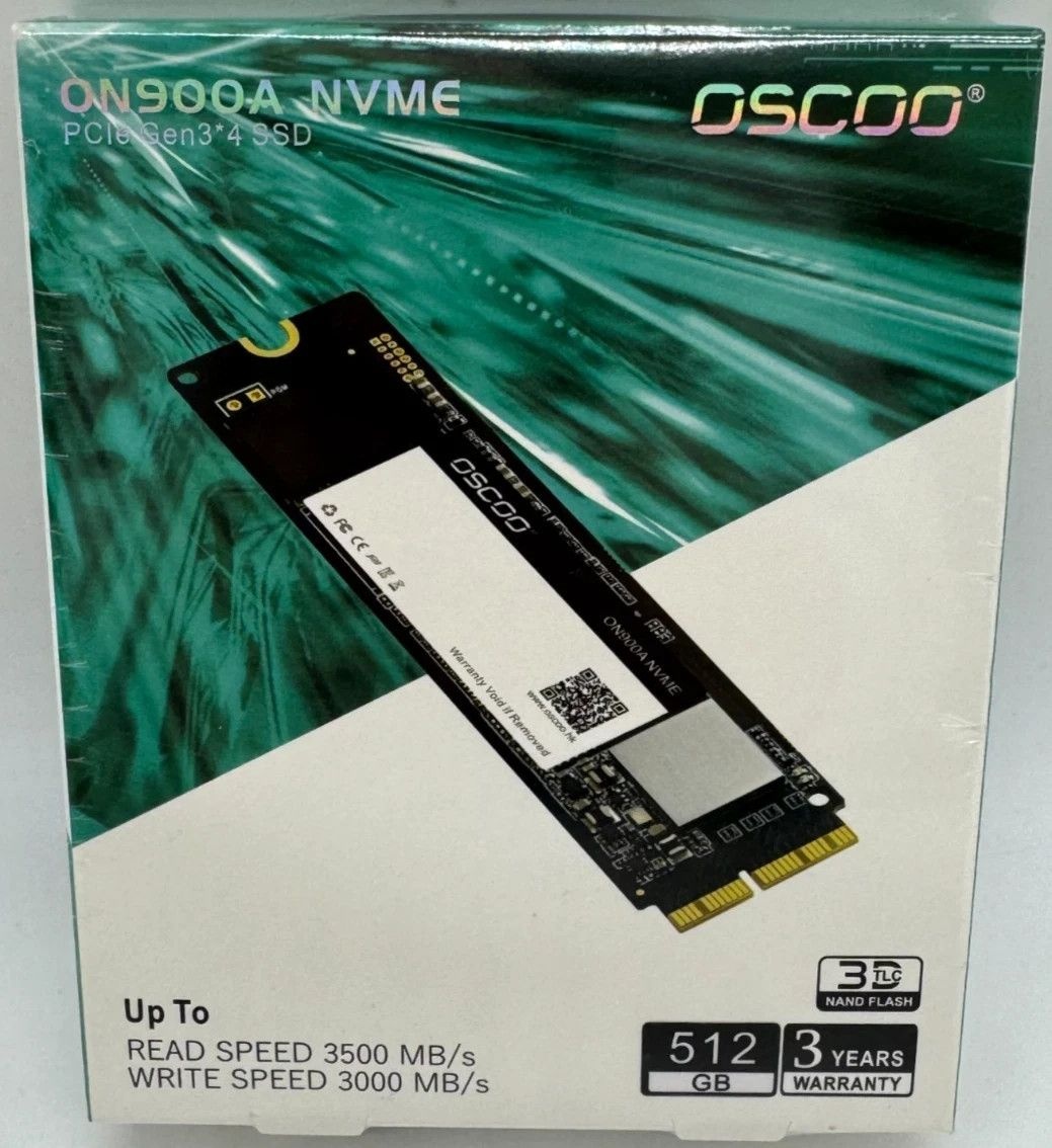 OSCOO OSCOO ON900A 512GB NVMe M.2 SSD 솔리드 스테이트 드라이브[세금포함] [정품] Fast Read & Write PCIe Gen3x4 - 3yrs Warranty 3497939 25753