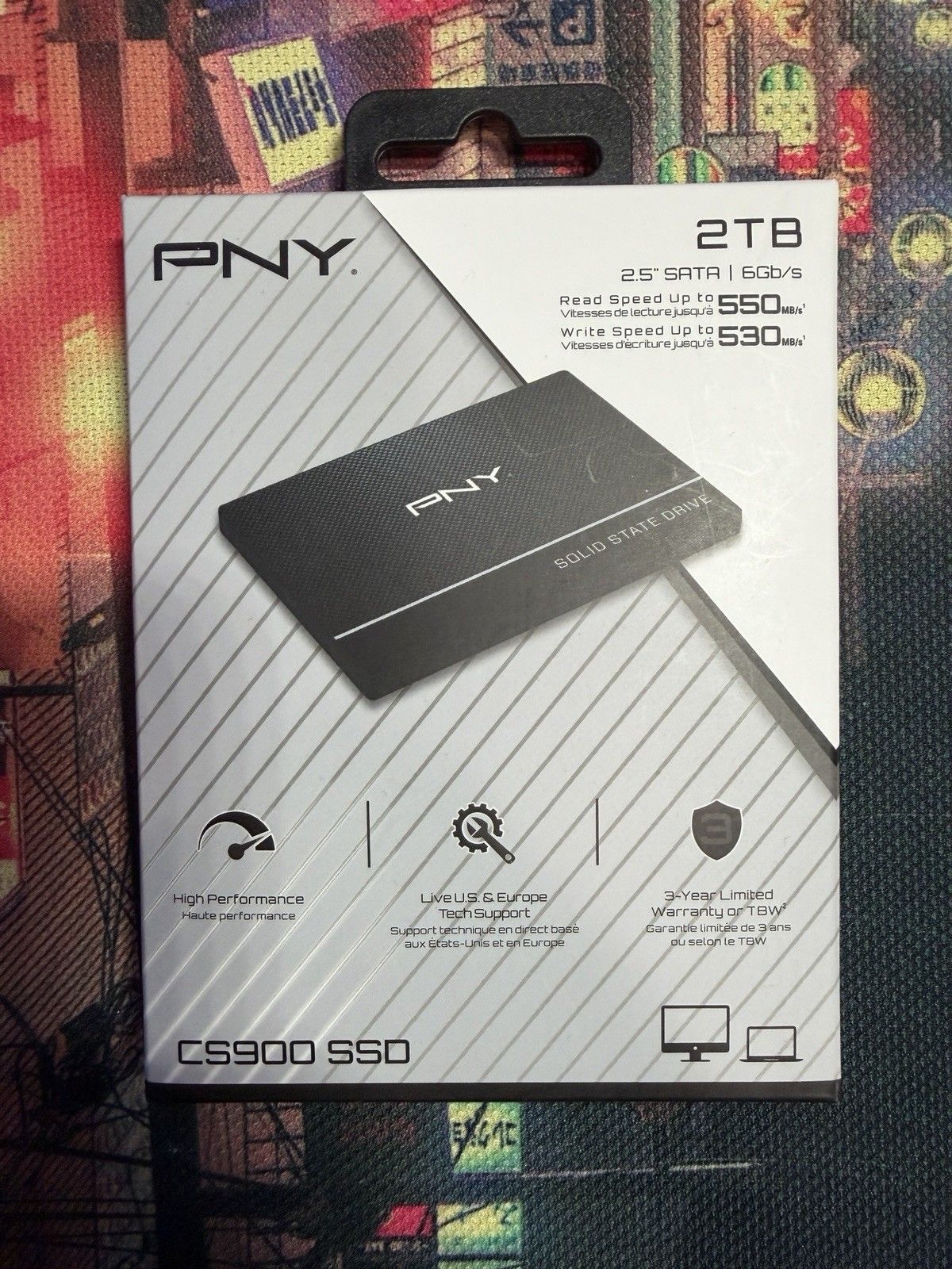 PNY CS900 2TB 2.5in SATA III Internal SSD 솔리드 스테이트 드라이브[세금포함] [정품] 550MB/s 6Gb/s for PC/LAPTOP 랩탑 노트북 [정