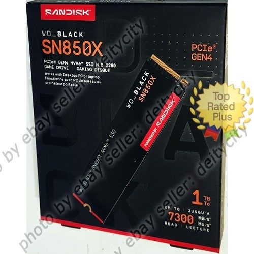 웨스턴 디지털 WD_블랙 1TB SN850X NVMe Internal 게이밍 SSD 솔리드 스테이트 드라이브[세금포함] [정품] Gen4 PCIe M.2 2280 San