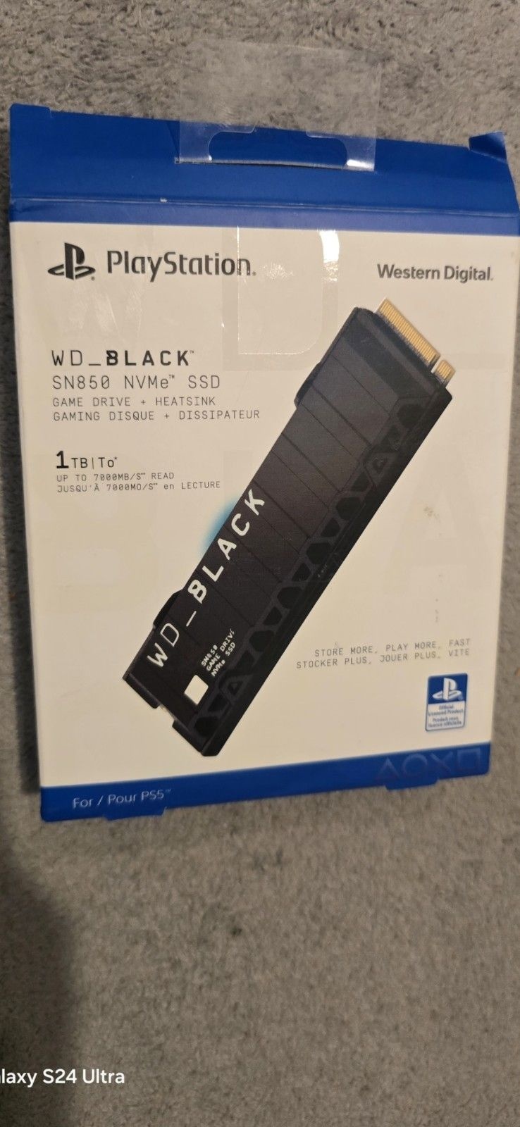 웨스턴 디지털 WD_블랙 SN850P 1TB M.2 NVMe SSD 솔리드 스테이트 드라이브[세금포함] [정품] for Playstation 플레이스테이션