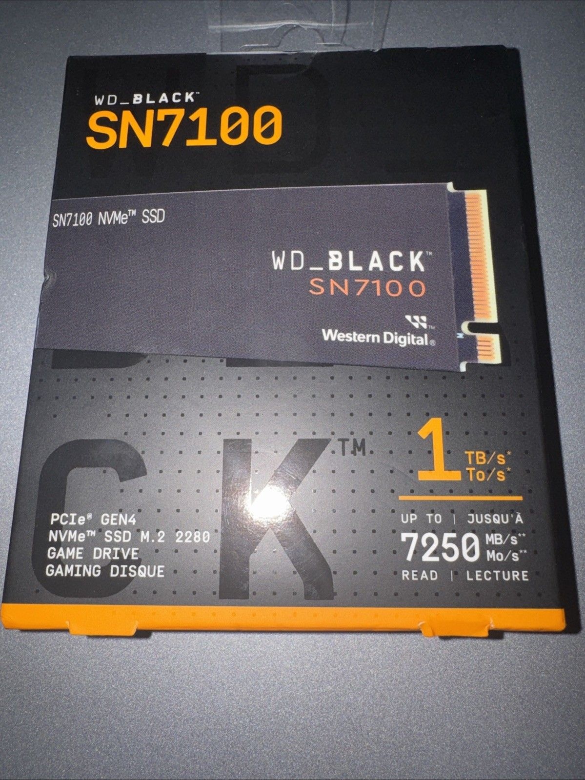웨스턴 디지털 New WD_블랙 SN7100 NVMe SSD 솔리드 스테이트 드라이브[세금포함] [정품] 1TB PCIe GEN4 M.2 2280 게임 Drive 1 TB