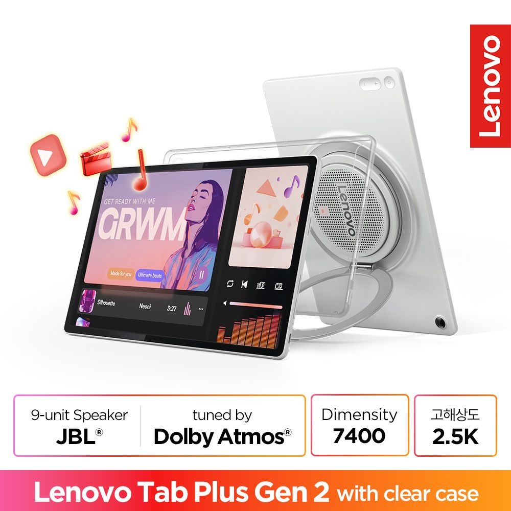 레노버 [Lenovo Certified] 레노버 Tab Plus 12.1 (Studio) 256GB with Clear Case 탭플러스
