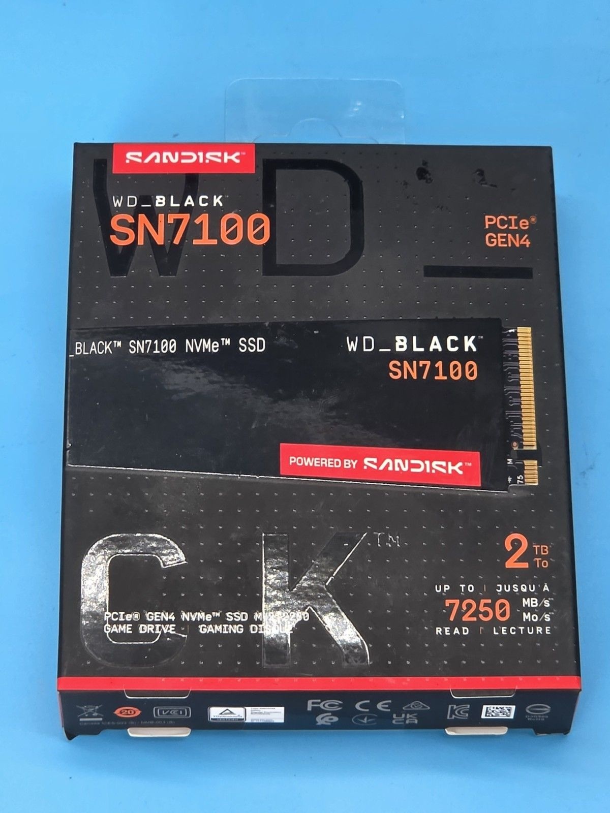 SanDisk WD_블랙 SN7100 2Tb PCIe Gen4 NVMe M.2 SSD 솔리드 스테이트 드라이브[세금포함] [정품] 7250MB/s WDS200T4X0E-00CJA0 3504983 127