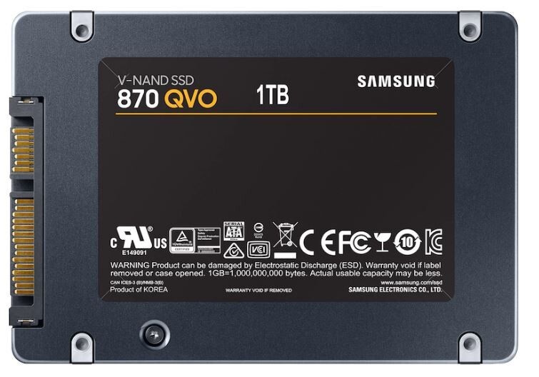 삼성 SAMSUNG [세금포함] [정품] (NEW) 1TB 870 QVO SSD 솔리드 스테이트 드라이브[세금포함] SATA 2.5 MZ-77Q1T0B 3507994 28664173122