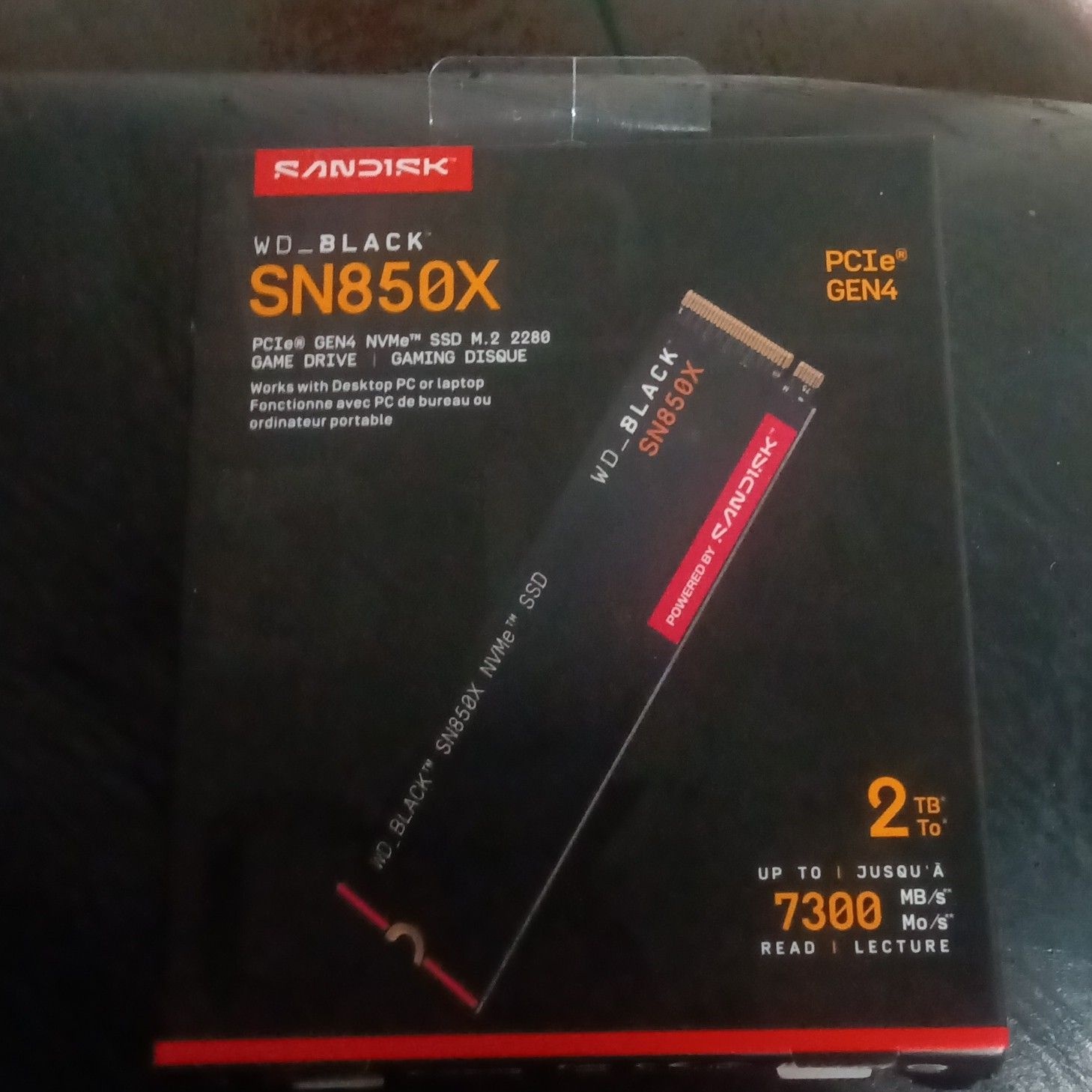 웨스턴 디지털 WD 블랙 SN850X 2TB NVMe SSD 솔리드 스테이트 드라이브[세금포함] [정품] Gen4 – 브랜드 New Retail Box WDBB9G0