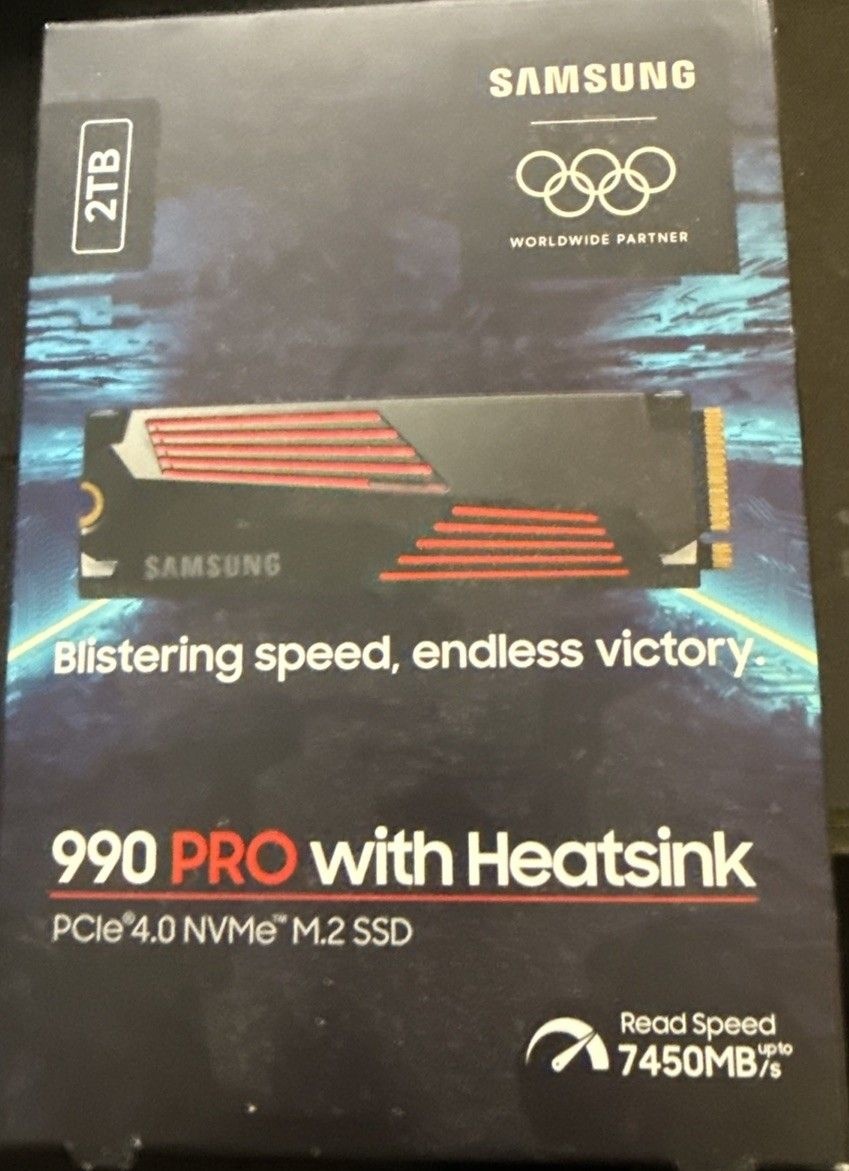 Samsung 삼성 SAMSUNG [세금포함] [정품] 990 PRO 2TB M.2 NVME PCIE V-NAND SSD 솔리드 스테이트 드라이브[세금포함] w/Heatsink MZ-V9P2T0CW N