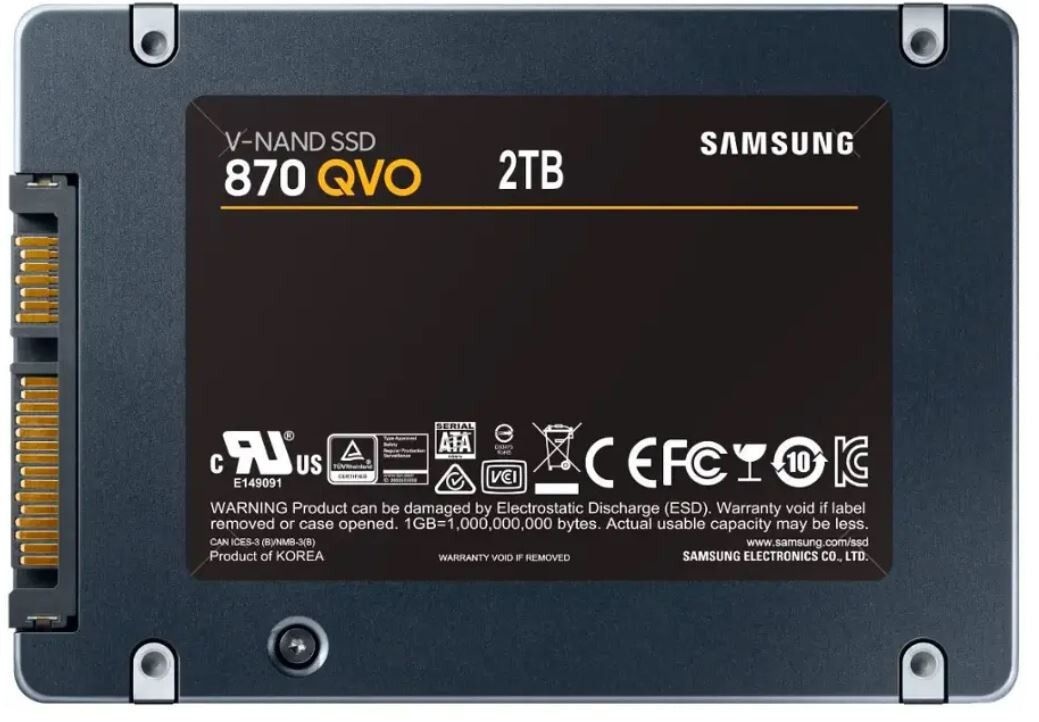 삼성 SAMSUNG [세금포함] [정품] (NEW) 2TB 870 QVO SSD 솔리드 스테이트 드라이브[세금포함] SATA 2.5 MZ-77Q2T0B 3507456 26728633381