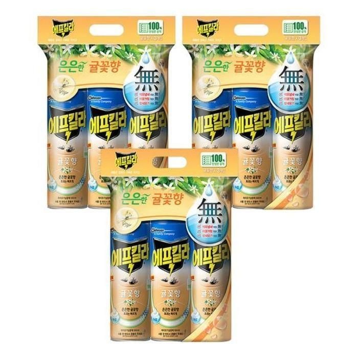 에프킬라 모기약 에어로졸 귤꽃향 500ml 9개
