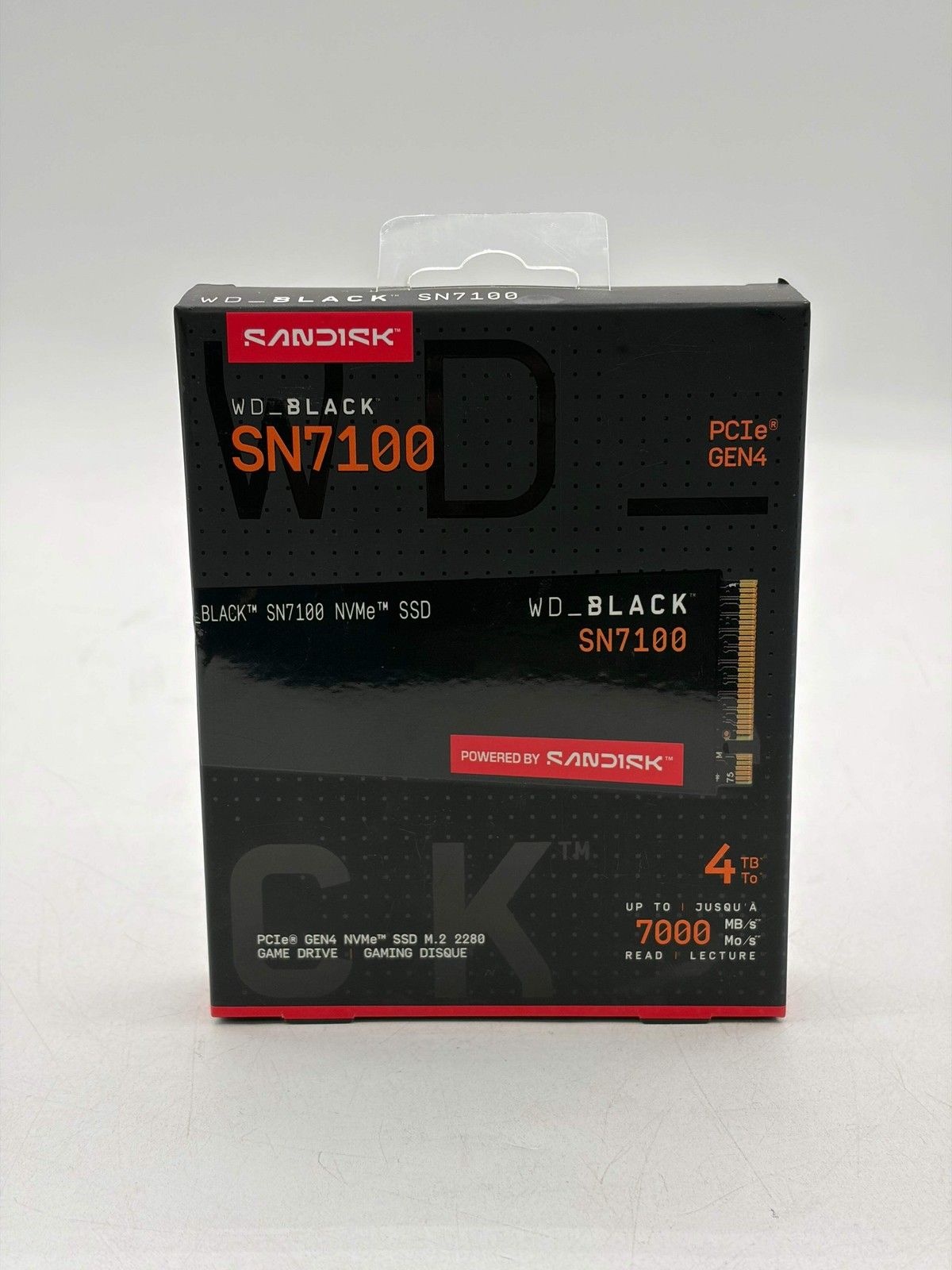 웨스턴 디지털 SanDisk 4TB WD 블랙 SN7100 NVMe PCIe 4.0 M.2 Gen4 SSD 솔리드 스테이트 드라이브[세금포함] [정품] 7000MB/s WDS400