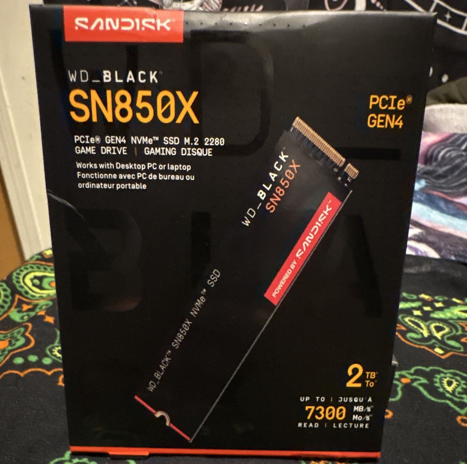 SanDisk WD_블랙 SN850X 2TB NVMe M.2 2280 게이밍 SSD 솔리드 스테이트 드라이브[세금포함] [정품] 7300MB/s WDBB9G0020BNC WDBB9G0020B