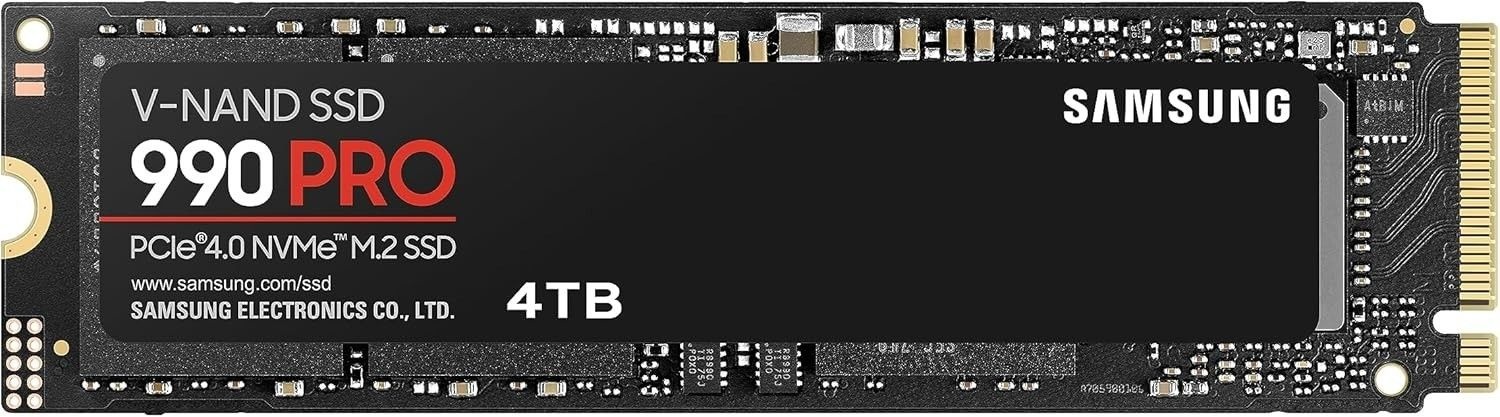 Samsung 삼성 SAMSUNG [세금포함] [정품] 990 PRO 4TB Internal SSD 솔리드 스테이트 드라이브[세금포함] NVMe PCIe Gen4 M.2 2280 MZ-V9P4T0CW