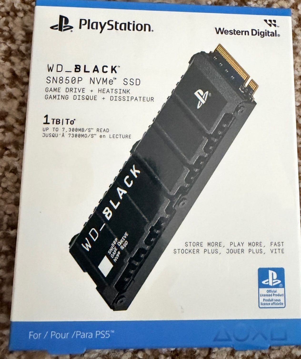 웨스턴 디지털 WD 블랙 8TB SN850P PS5 NVMe PCIE4 M.2 2280 SSD 솔리드 스테이트 드라이브[세금포함] [정품] heatsink WDBBYV0080BNC