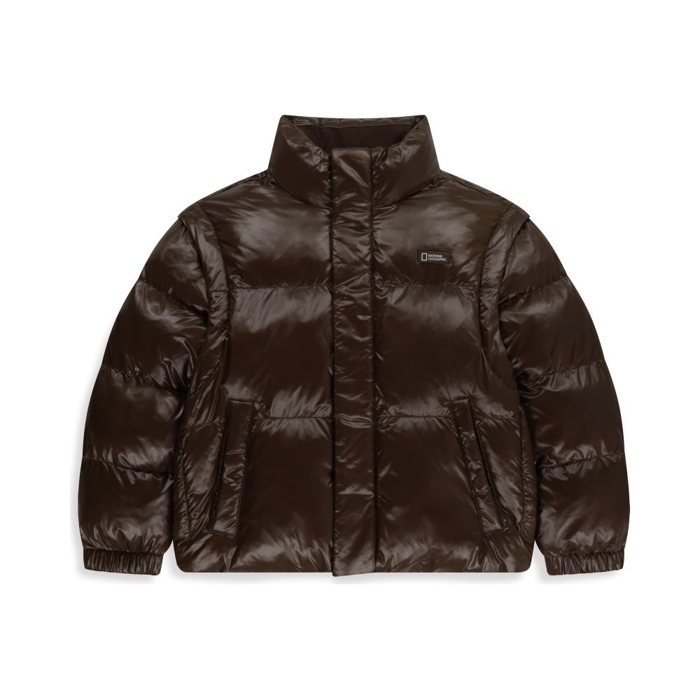 내셔널지오그래픽 키즈 K254UPD920 글로시 2WAY 패딩 점퍼 BROWN