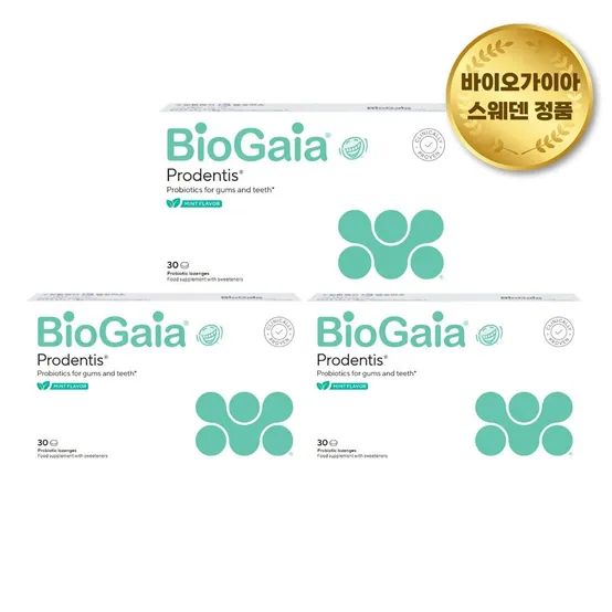 [APP전용] 바이오가이아 구강 유산균 프로덴티스 로렌지 민트/사과맛 30정 세트 3~6개 세트 구성