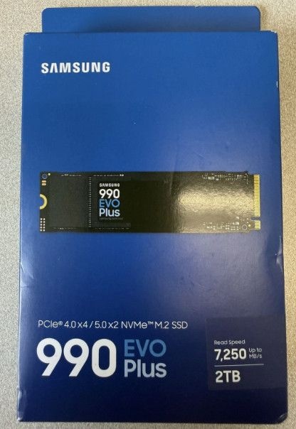 삼성 SAMSUNG [세금포함] [정품] SSD 솔리드 스테이트 드라이브[세금포함] 990 EVO 플러스 2TB PCIe M.2 - 7,250MB MZ-V9S2T0 —