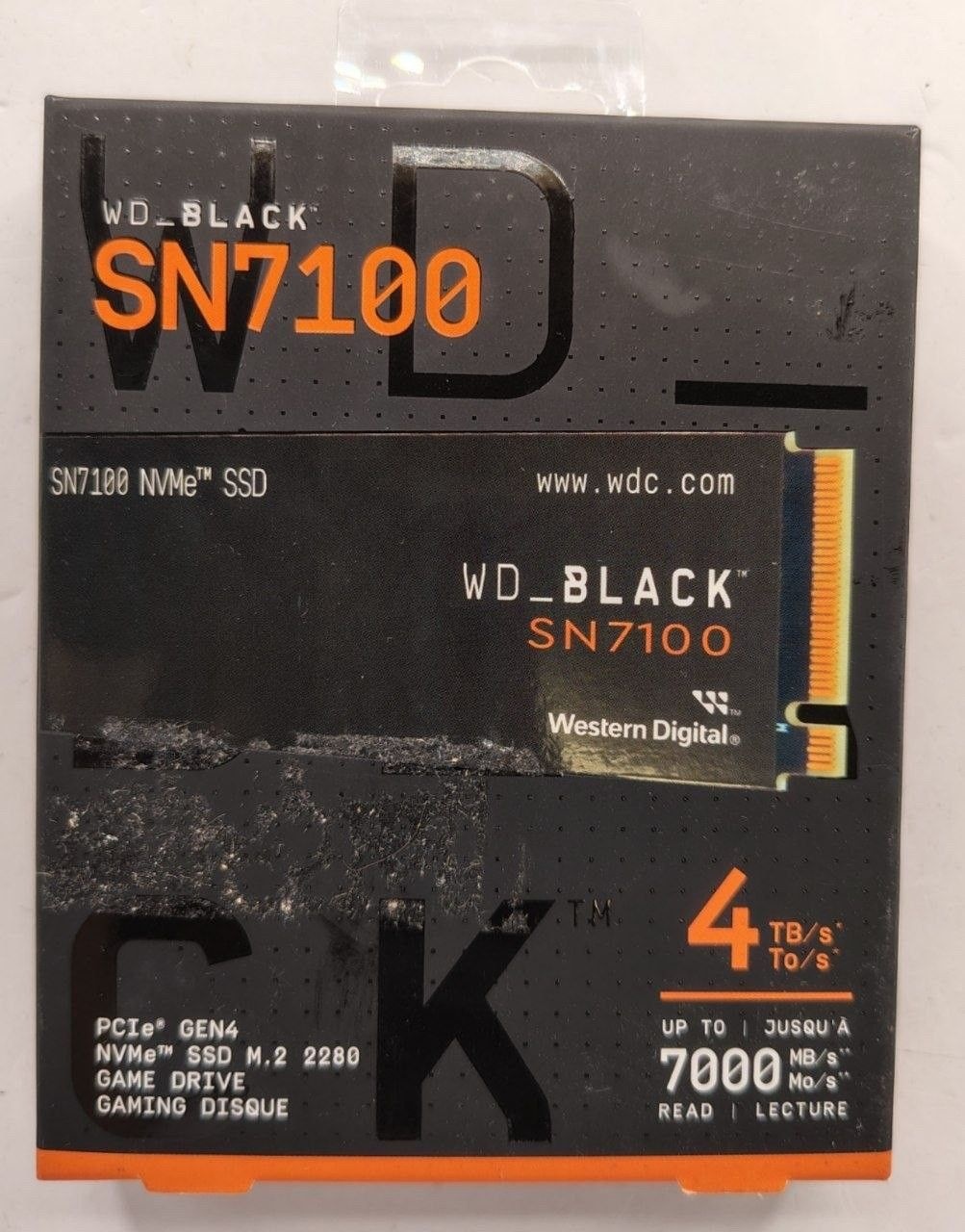 WD_블랙 WD 블랙 4TB SN7100 NVMe Internal 게이밍 SSD 솔리드 스테이트 드라이브[세금포함] [정품] M.2 2280 7,000 MB/s (WDS400T4X0E