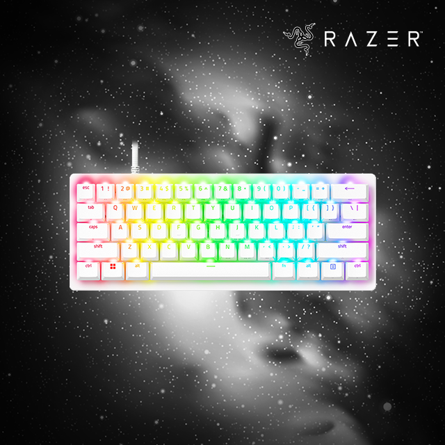 레이저코리아 헌츠맨 V3 프로 미니 영문각인 화이트 광축 게이밍 키보드 Razer Huntsman V3 Pro Mini White US