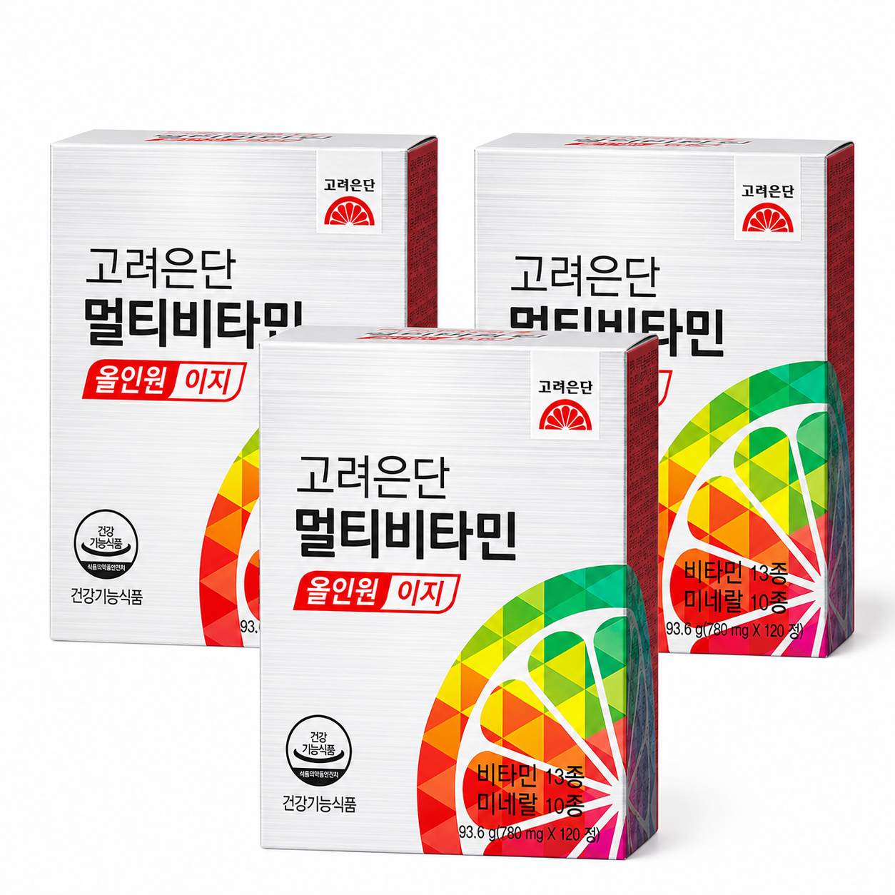 [온누리상품] 고려은단 헬스케어 고려은단 멀티비타민 올인원 이지 120정 3개 6개월분 하루템