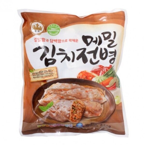 UnKnown (매장정품)준푸드 김치메밀전병 술안주 푸드 전병KG 간식 식품 베이커리 과자 김치 메밀 2.1KG