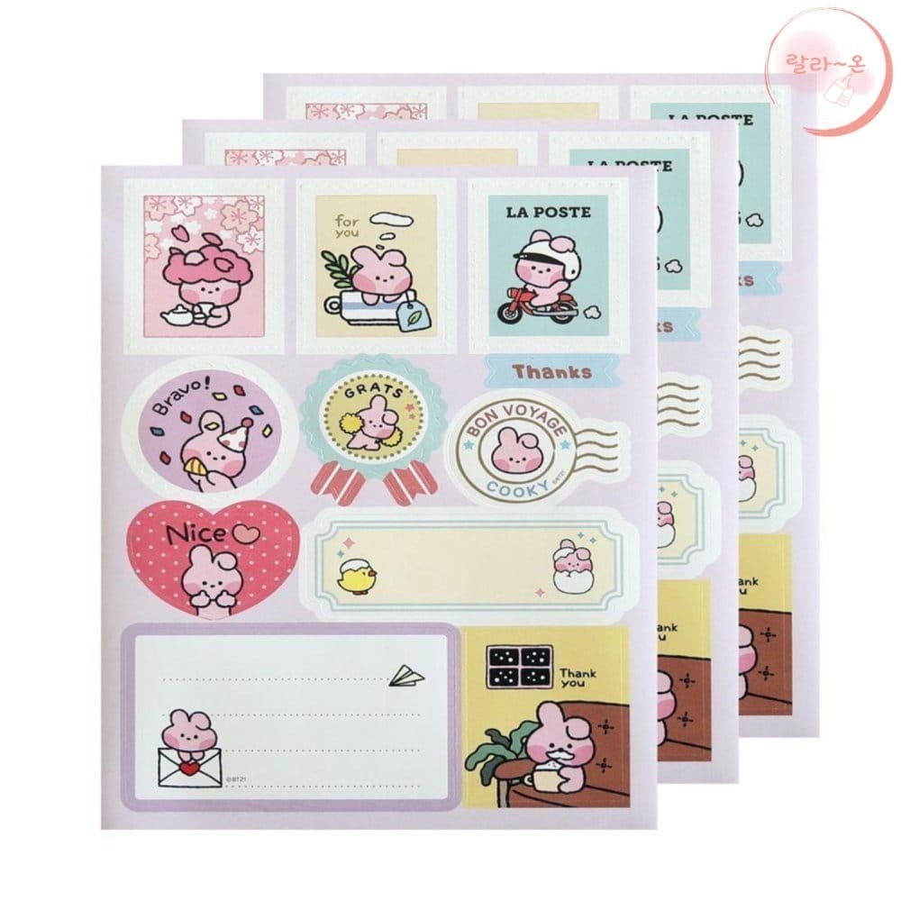 랄라온 BT21 기프트스티커 컵홀더스티커 스마트폰스티커