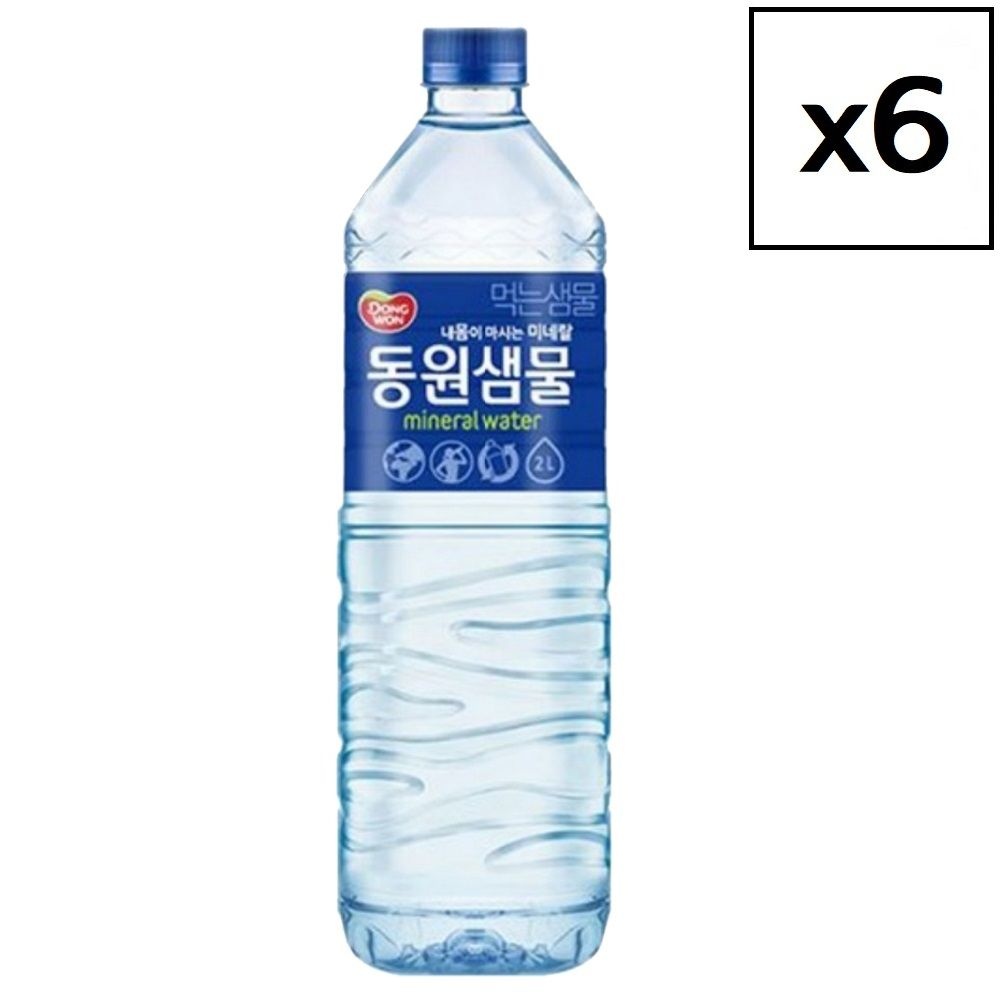 동원샘물 동원F&B 동원 샘물 2L x 6병 생수 물 2리터(라벨 유/무 랜덤 발송)