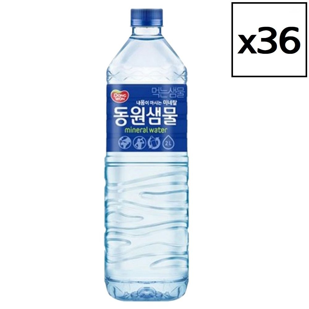동원샘물 동원F&B 동원 샘물 2L x 36병 생수 물 2리터(라벨 유/무 랜덤 발송)