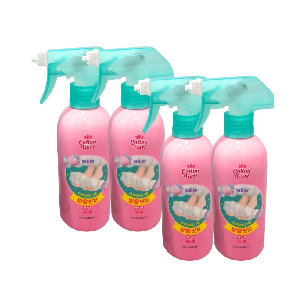 온더바디 발을씻자 코튼풋샴푸 비누향 385ml x4개