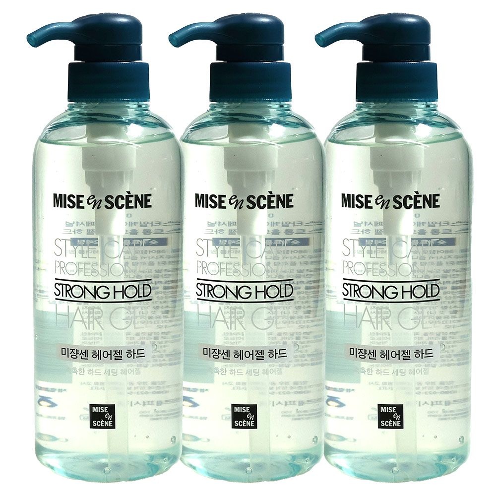 미쟝센 스타일케어 스트롱홀드 헤어젤 하드 500ml x3개