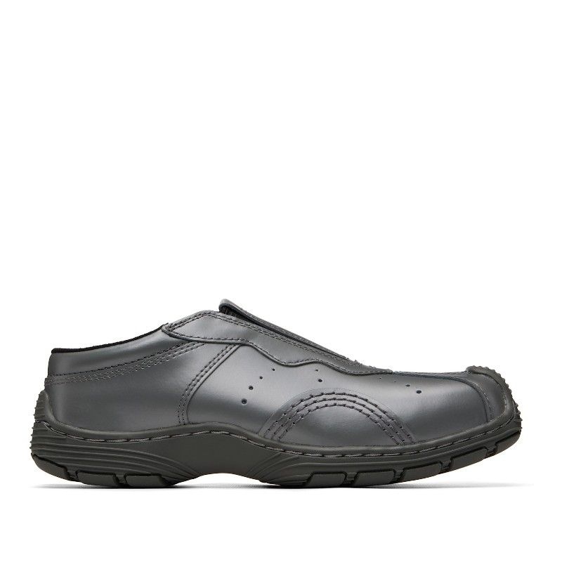 닥터마틴 그레이 오릭스 새틴 가죽 뮬 로퍼 42292020 Gunmetal Satin