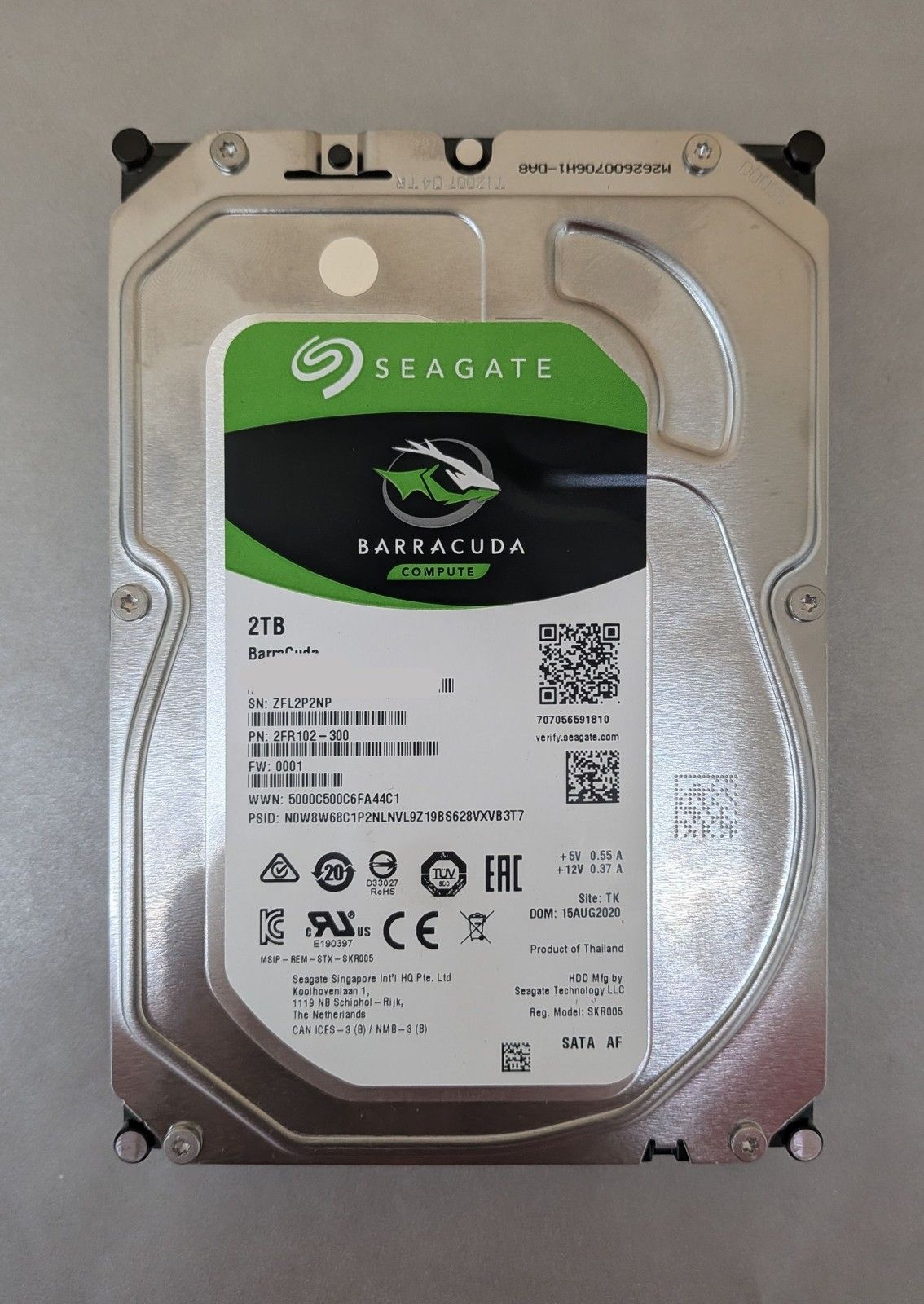 Seagate BarraCuda 2TB ST2000DM008 3.5 SATA 2FR102-300 FW:0001 HDD 하드디스크[세금포함] [정품] 3506749 366474703258