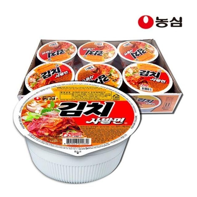 농심 엠다인 김치사발면 컵라면 농심 스낵